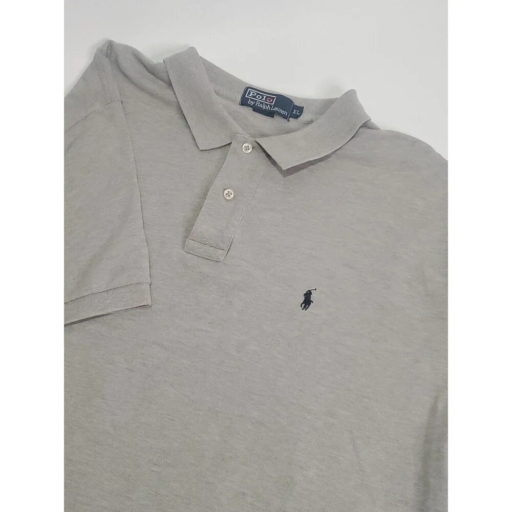 Polo By Ralph Lauren Men's Short Sleeve Polo‎ Shirt, Grey, XL